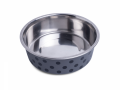 Deli Dog Bowl Black/White Spots 17cm